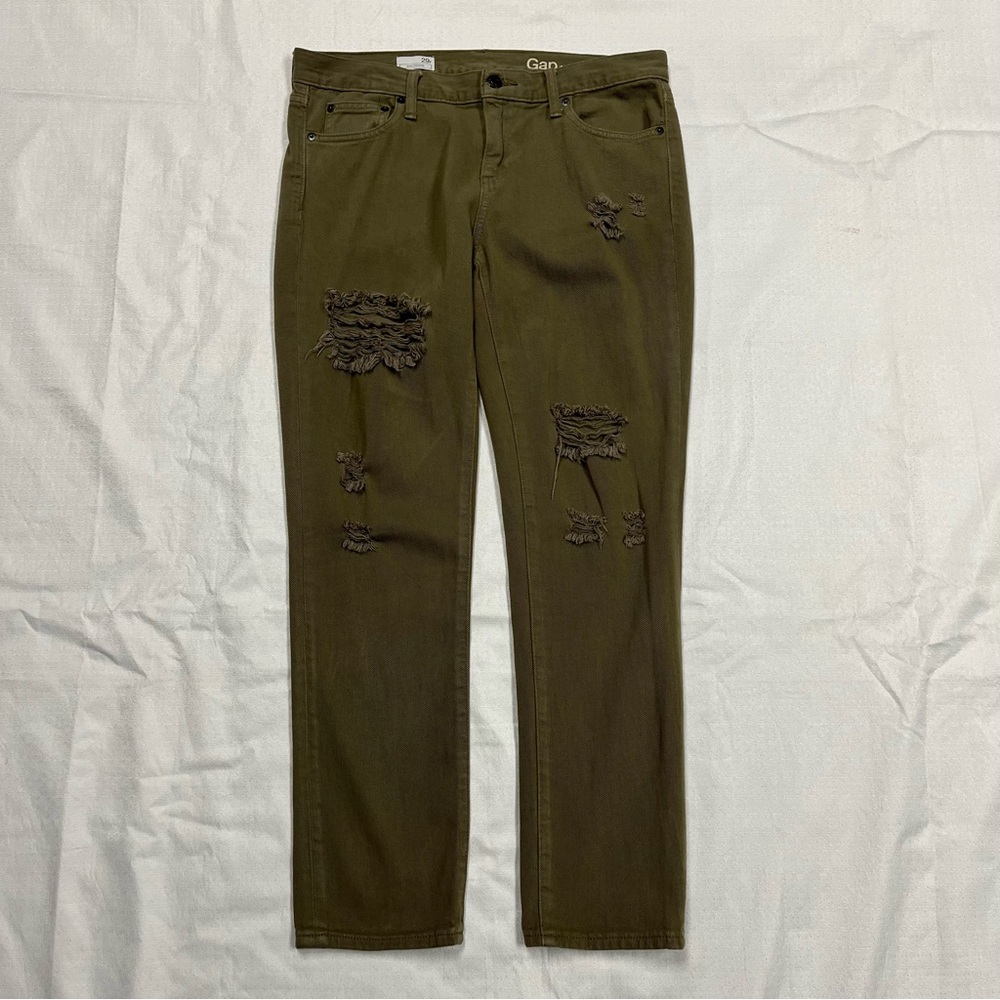 Gap 1969 ladies army green denim jeans size 29r